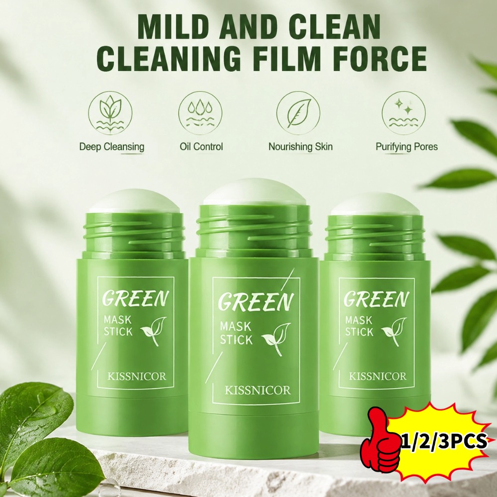 Green Tea Cleansing Clay Mask - มาส์กโคลนชาเขียวแบบแท่ง ทำความสะอาดผิวหน้าอย่างล้ำลึก กระชับรูขุมขน ขจัดสิวเสี้ยน มาส์กบำรุงผิวหน้าให้ความชุ่มชื้น