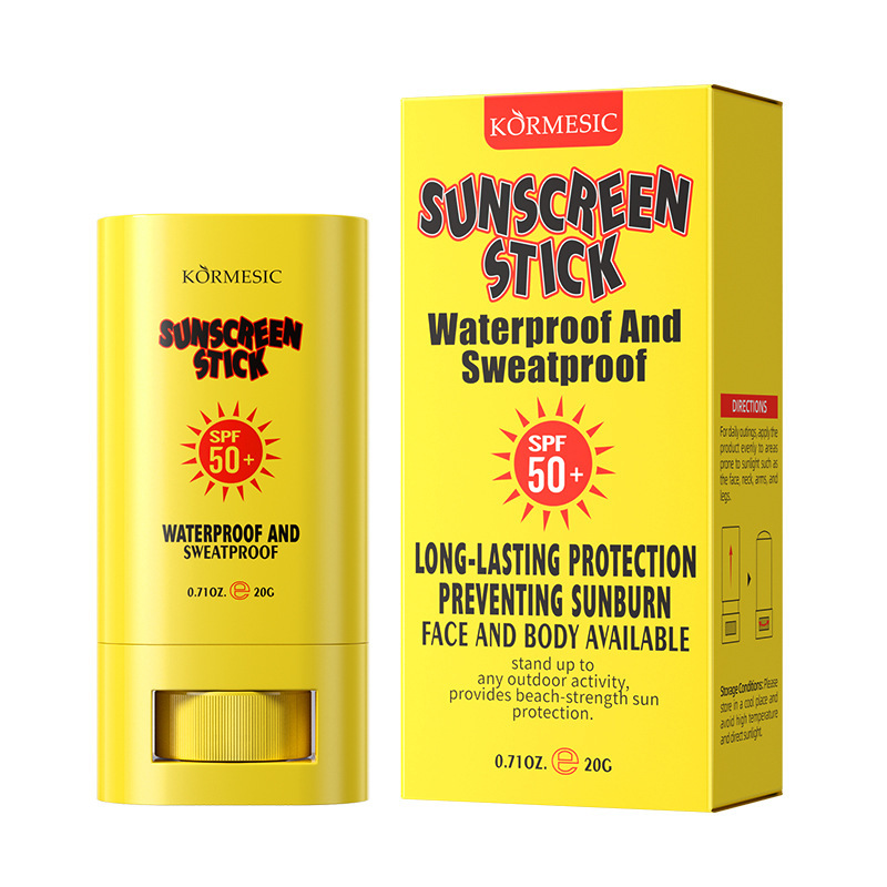 Spf 50 Waterproof Sunscreen - SPF50++ ผลิตภัณฑ์กันแดดแบบแท่ง เนื้อบางเบา สดชื่น กันน้ำ ปกป้องผิวจากแสงแดดโดยไม่เหนียวเหนอะหนะ