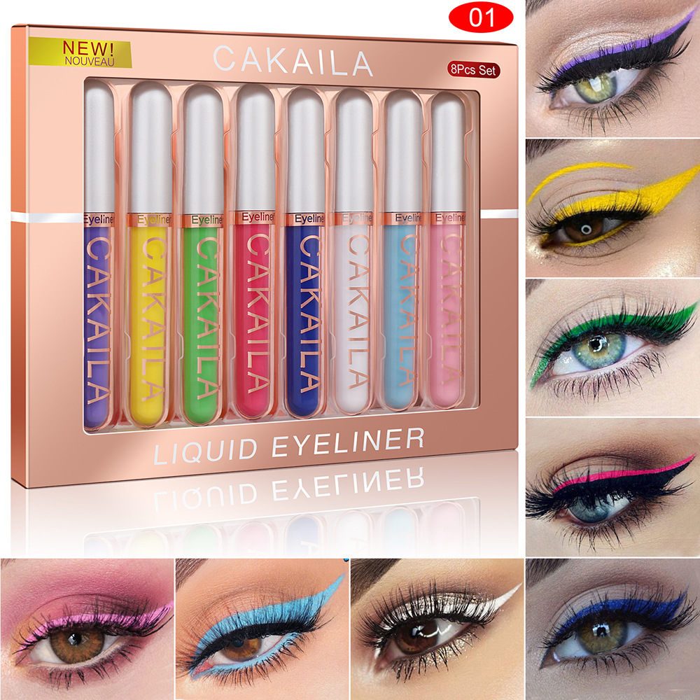 ชุดอายไลเนอร์กันน้ำ 8 สี ติดทน - Waterproof Liquid Eyeliner Pen บทวิจารณ์และราคา