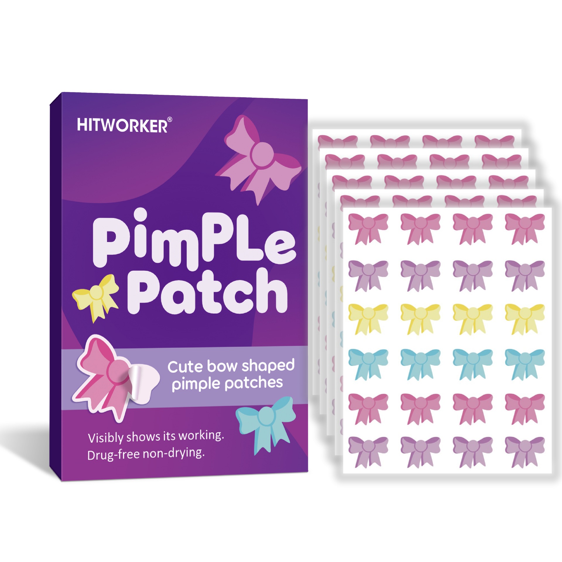 แผ่นแปะสิวรูปโบว์ 120 ชิ้น, สต - Hydrocolloid Pimple Patch บทวิจารณ์และราคา