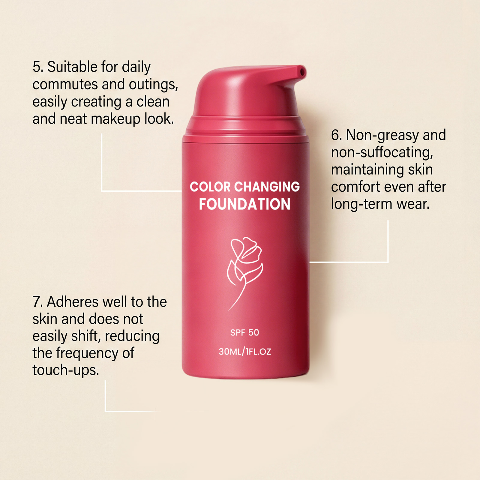 รองพื้นเปลี่ยนสีได้ ปรับสีผิวอ - Spf 50 Waterproof Sunscreen บทวิจารณ์และราคา