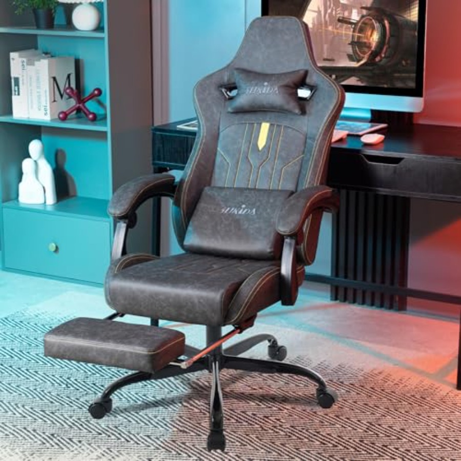 เก้าอี้เกมมิ่งพร้อมที่พักเท้า  - Massage บทวิจารณ์และราคา