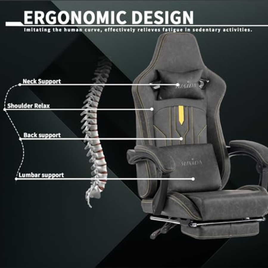 เก้าอี้เกมมิ่งพร้อมที่พักเท้า  - Massage บทวิจารณ์และราคา