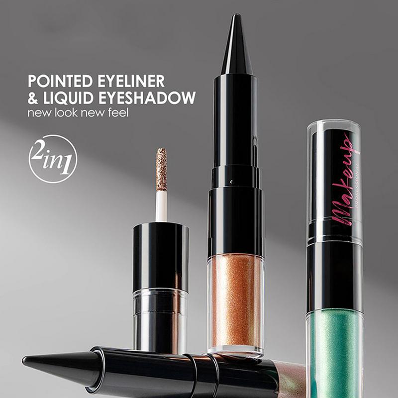 2 in1 สีสัน Liquid อายแชโดว์ D - Waterproof Liquid Eyeliner Pen บทวิจารณ์และราคา