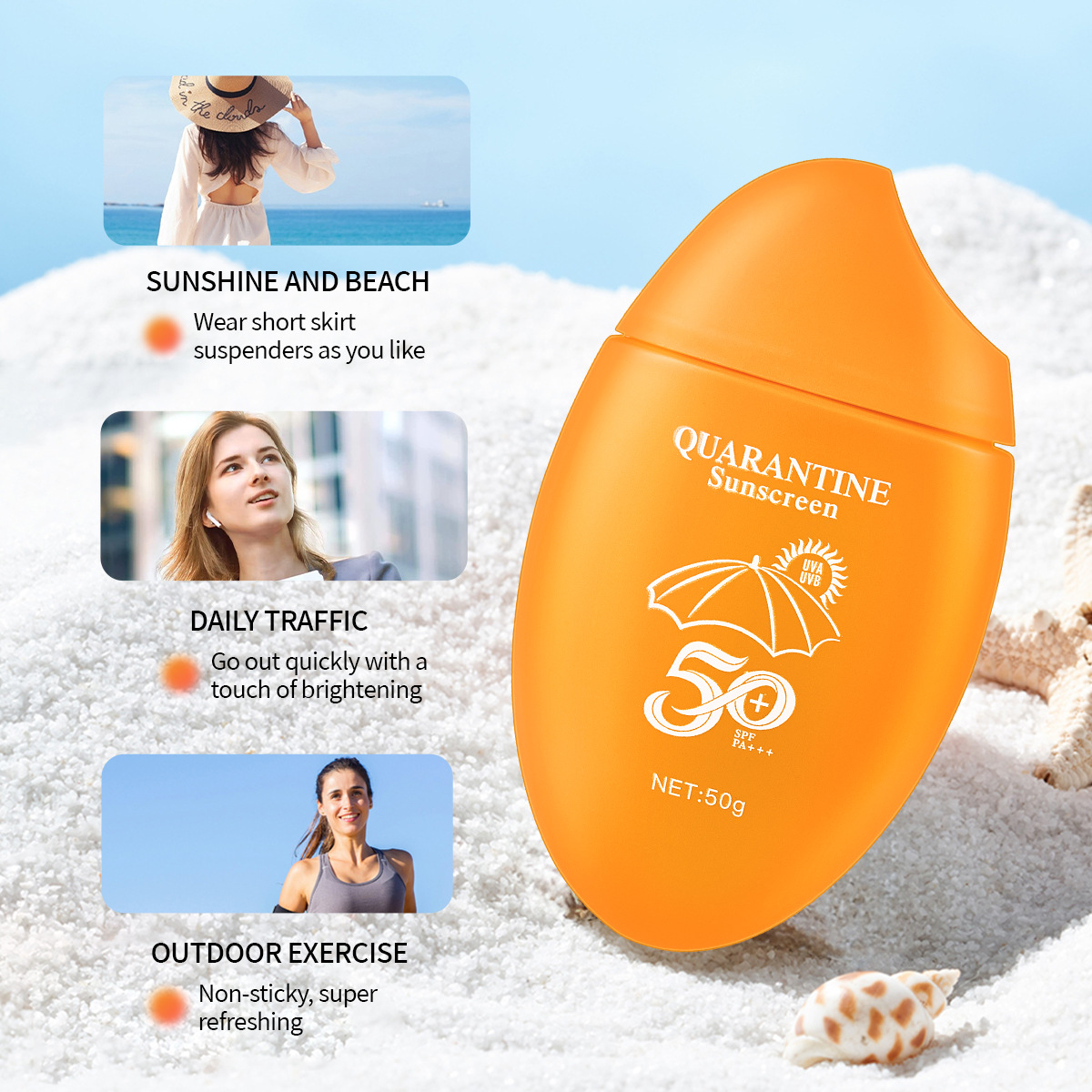 SPF50+ ครีมกันแดดเนื้อไพรเมอร์ - Spf 50 Waterproof Sunscreen บทวิจารณ์และราคา