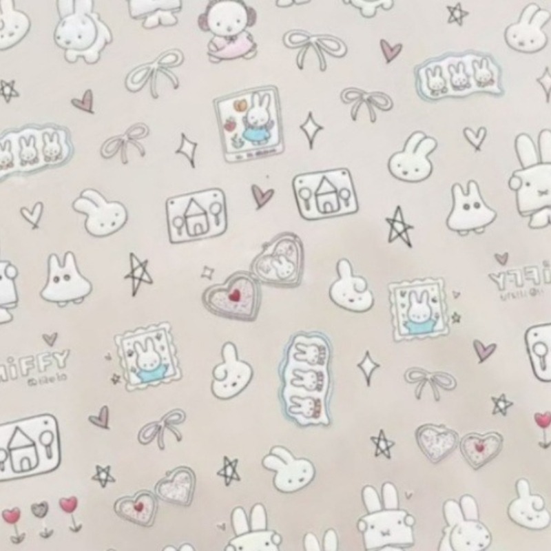มิฟฟี่การ์ตูนสติกเกอร์ติดเล็บอ - Nail Art บทวิจารณ์และราคา
