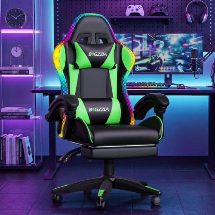 เก้าอี้เกมมิ่ง RGB พร้อมที่วาง - Massage บทวิจารณ์และราคา