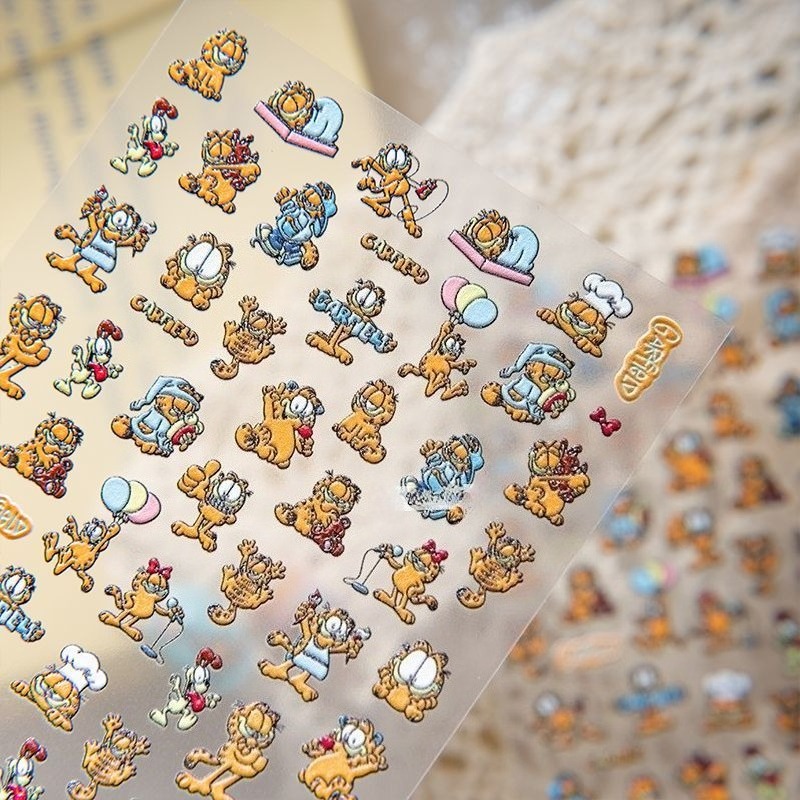 สติกเกอร์ตกแต่งเล็บลายการ์ฟิลด - Nail Art บทวิจารณ์และราคา